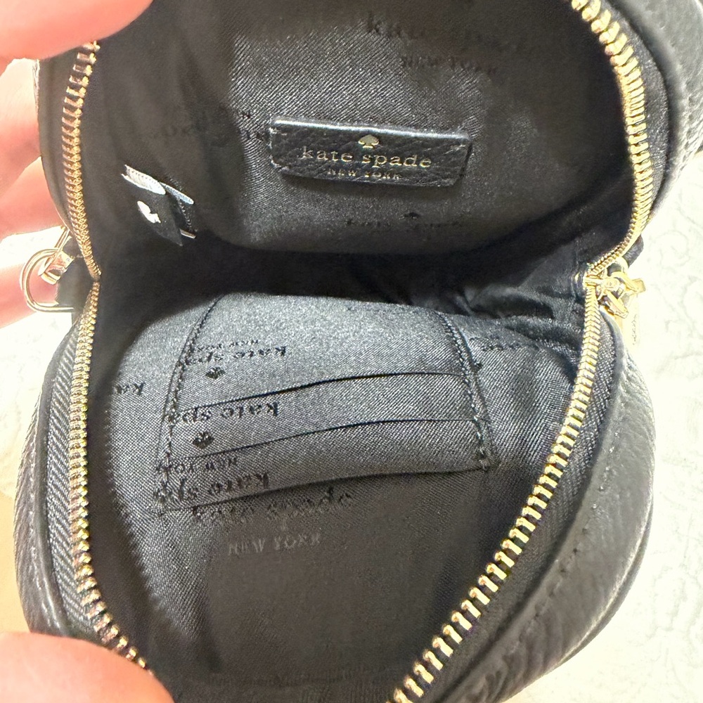 kate spade Black Pebbled Leather Mini Crossbody with Coin Pouch - Picture 2 of 4